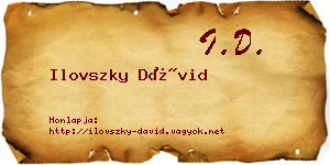 Ilovszky Dávid névjegykártya
