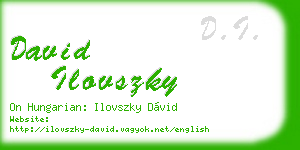 david ilovszky business card